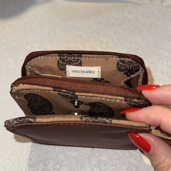 Vera Bradley Brown Nylon small zip-around wallet - Picture 2 of 6